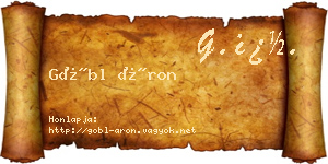 Göbl Áron névjegykártya